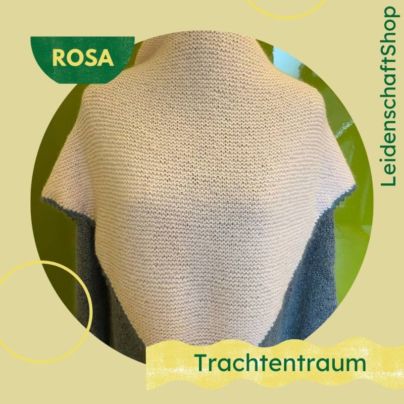 Handgestrickter Trachten-Tuch, Rosa Handgestrickter Trachten-Tuch, Rosa von GrenzzeitenShop