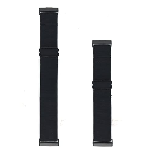 Grestun Verstellbares elastisches Handgelenk-/Knöchelband für Fitbit Sense 2/Fitbit Sense/Fitbit Versa 4/Fitbit Versa 3 Smartwatch, dehnbares Band für Damen und Herren (Schwarz, Medium) von Grestun