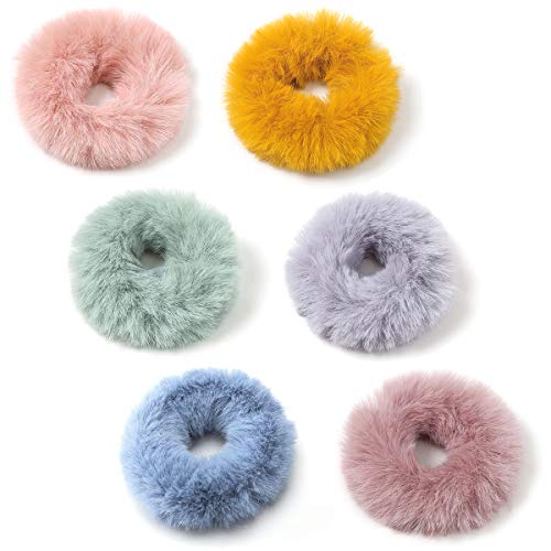 Gresunny Haargummi, elastisch, flauschig, künstlich, Kaninchenfell, Seile, Ringe, Quasten, elastisch, ohne Spuren zu verursachen, Zubehör für Frauen und Mädchen, 6 Stück Gresunny Haargummi, elastisch, flauschig, künstlich, Kaninchenfell, Seile, Ringe, Quasten, elastisch, ohne Spuren zu verursachen, Zubehör für Frauen und Mädchen, 6 Stück von Gresunny