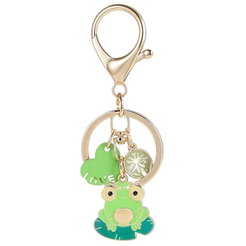 Grevosea 1 Stück Frog Keychain Frosch Schlüsselanhänger Taschenanhänger Kinder-Schlüsselanhänger Anti-Verlust Schlüsselanhänger Froschkönig Schlüsselanhänger für Den Schlüsselbund Schlüsselanhänger von Grevosea