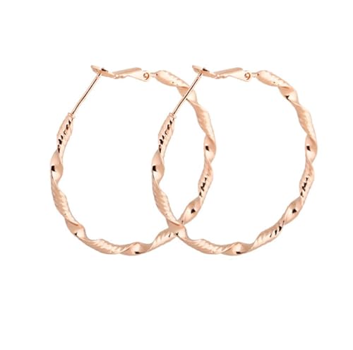 Grewod Ohrringe Modeschmuck, Damen Rotgold 9 Karat 375 Gedreht Creolen Nickelfrei Ohrschmuck Grewod Ohrringe Modeschmuck, Damen Rotgold 9 Karat 375 Gedreht Creolen Nickelfrei Ohrschmuck von Grewod