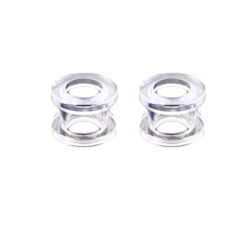 Grewod Piercing Schmuck Ohr, Acryl Durchsichtig Creolen Ohr Tunnel Damen und Herren Flesh Tunnel Ohr Plug Ohr Expander 4MM, 2 Stk von Grewod