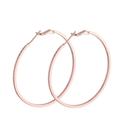 Grewod Schmuck Ohrringe, Damen Rotgold 9K Rund 50mm Ohrringe Creolen Nickelfrei Echtgold Ohrschmuck Grewod Schmuck Ohrringe, Damen Rotgold 9K Rund 50mm Ohrringe Creolen Nickelfrei Echtgold Ohrschmuck von Grewod