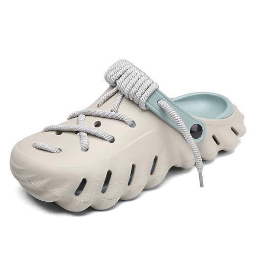 Grexenta Gartenschuhe Unisex Gummi Clogs Herren Damen Leicht Hausschuhe Männer Gartenschuhe Superweiche Sandalen (Grau,42/43) von Grexenta