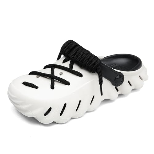 Grexenta Gartenschuhe Unisex Gummi Clogs Herren Damen Leicht Hausschuhe Männer Gartenschuhe Superweiche Sandalen (Weiß, 38/39) von Grexenta