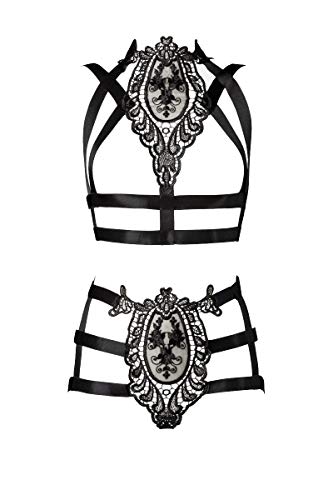 Grey Velvet Damen Dessous-Set-800000034116 Dessous-Set, Schwarz, XS-S von Grey Velvet