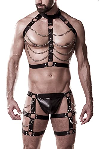 Grey Velvet Herren 20052-002-005 Erotisches Set, Schwarz, S-M von Grey Velvet