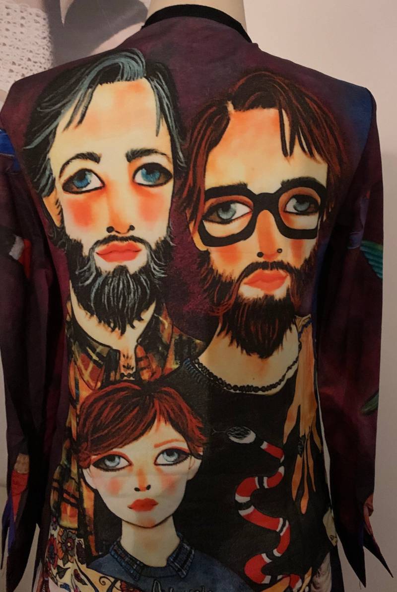 Portrait Print Bluse von GreyCultureStudio
