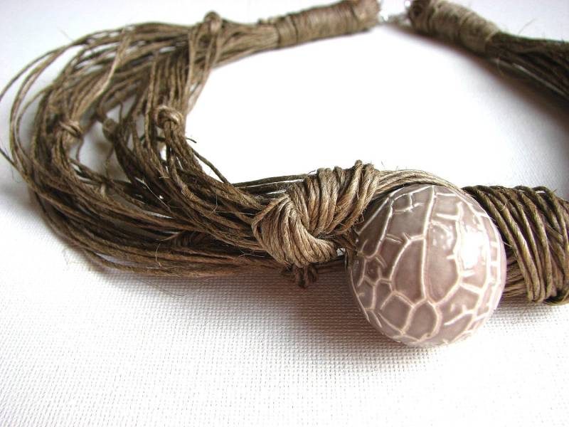 Beige - Leinenkette Beige - Leinenkette von GreyHeartOfStone