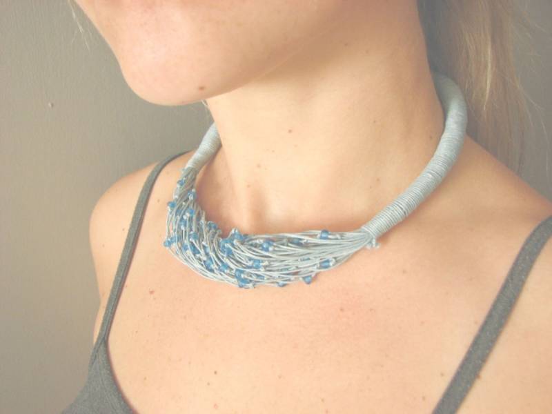 Verstrickt Im Blau - Leinenkette Verstrickt Im Blau - Leinenkette von GreyHeartOfStone