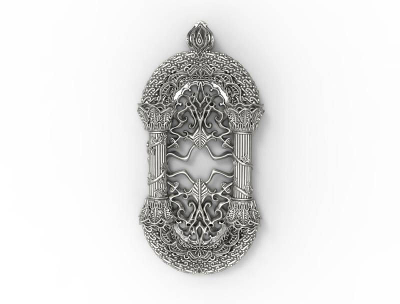 Vintage Säulen-Anhänger - Sterling Silber von GreyWolfJewellery