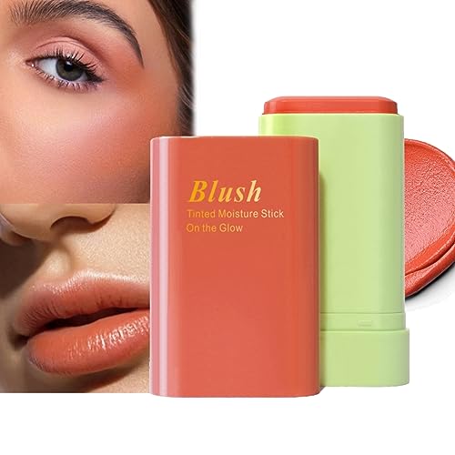 Greyghost Makeup Blush Stick, Creme Blush Makeup für Wangen, Multi-Use Makeup Blush Stick, getönte solide Feuchtigkeitscreme Stick für Wange Lip Tint Eyeshadow (ORANGE) von Greyghost