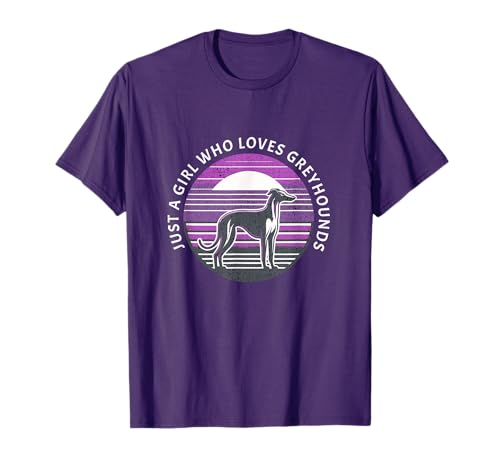 Nur EIN Mädchen, das Windhunde liebt, lila Windhundhund T-Shirt Nur EIN Mädchen, das Windhunde liebt, lila Windhundhund T-Shirt von Greyhound Dog Lovers Co.