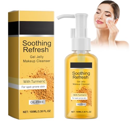 Kurkuma Hautaufhellendes Gesichtswaschgel, Sanfte Gesichtsreinigung & Make-up Entferner, Cleansing Oil, für Peeling, Make-up Entferner, Hilft Balance Haut Öl Und Wasser, Alle Hauttypen von Grgowe