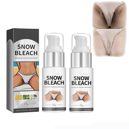 Grgowe 2Pcs Haut Bleaching Cream,Snow Bleach Cream,Bleaching Cream For Women,Underarm Whitening,Bleichcreme Für Den Intimbereich Creme,Hautaufhellendes Serum For Areas-Underarm,Neck,Knees,Elbows von Grgowe