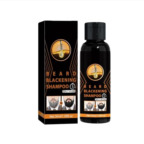 Grgowe Bart Verdunkelung Shampoo,Natural Hair Dye Shampoo,Instant Hair Shampoo Haarfarbe Shampoo für Graues Haar,Bart Verdunkelung Shampoo,Schwarzes Haarfärbeshampoo für Männer und Frauen von Grgowe