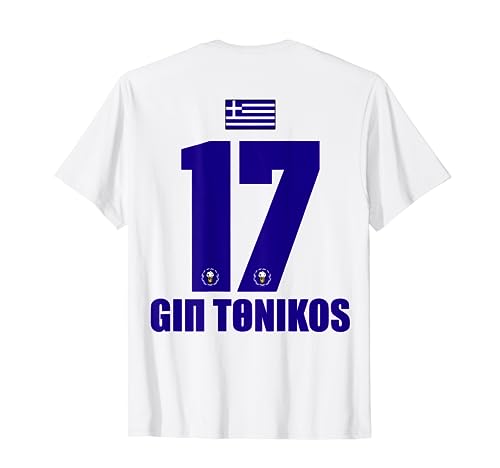 Griechenland Sauf Trikot Herren Gin Saufnamen T-Shirt von Griechenland Sauf Trikot - Greece Trikot Merch