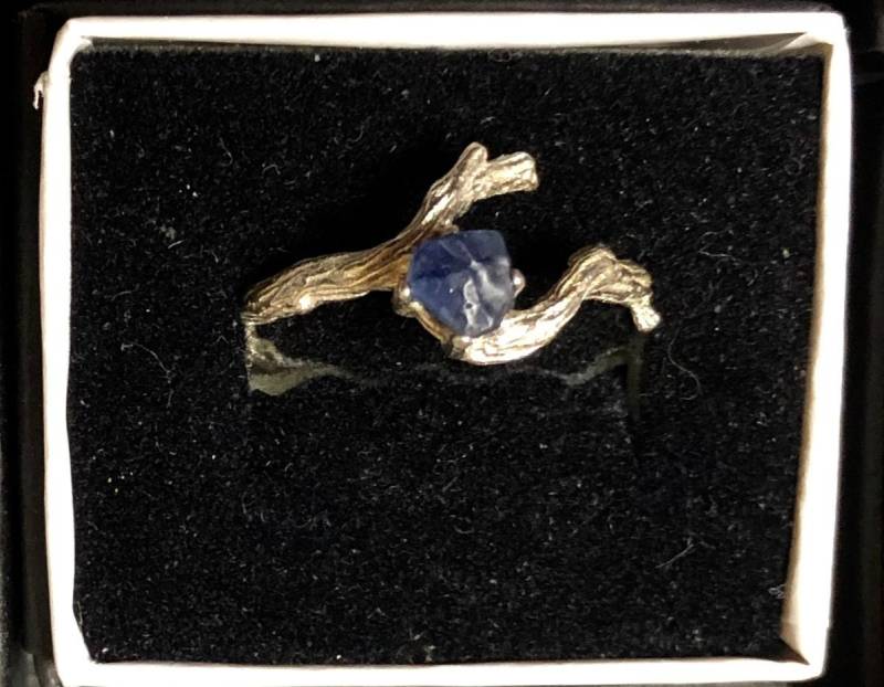 Benutzerdefinierte Sterling Silber Zweig Ring Rohedelstein Handgefertigt Montana Blau Saphir Gelb Grün Smaragd Rot Rubin Herkimer Quarz Größe 5 6 von GriffinsNestJewelry