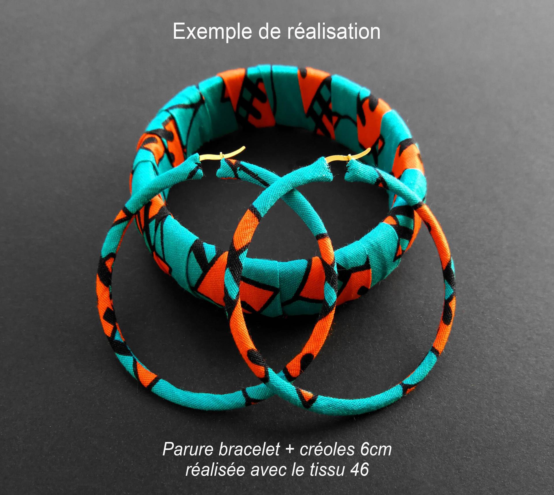 Set Armband 2, 2 cm + Creolen Aus Wachs - Stoff Und Creolengröße Zur Auswahl Einzigartige Modelle, Originelle Trendige Geschenkidee Set Armband 2, 2 cm + Creolen Aus Wachs - Stoff Und Creolengröße Zur Auswahl Einzigartige Modelle, Originelle Trendige Geschenkidee von Griffondart