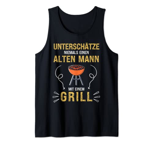 Herren Unterschätze Niemals Alten Mann Grill BBQ Grillen Barbecue Tank Top Herren Unterschätze Niemals Alten Mann Grill BBQ Grillen Barbecue Tank Top von Grill BBQ Grillen Geschenk-Idee