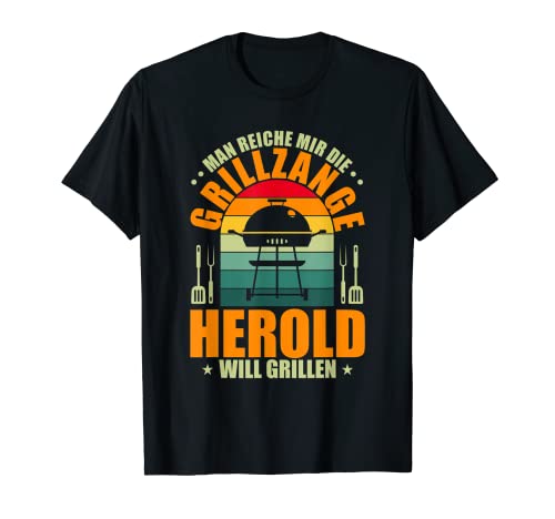 Herren Man reiche mir die Grillzange Herold will grillen T-Shirt Herren Man reiche mir die Grillzange Herold will grillen T-Shirt von Grill Personalisiert Grillabend Geschenk Herold