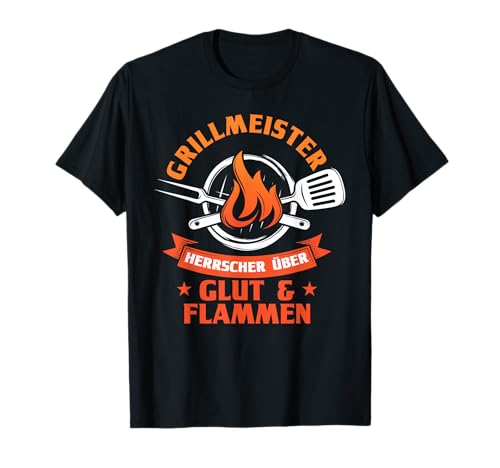 Grill Zubehör Grillset Für Männer Geschenk Herrscher Über Glut Flammen BBQ Grill T-Shirt Schwarz Klein Männer Grillthemed-T-Shirt Grill Zubehör Grillset Für Männer Geschenk Herrscher Über Glut Flammen BBQ Grill T-Shirt Schwarz Klein Männer Grillthemed-T-Shirt von Grill Zubehör Grillset Für Männer Geschenk