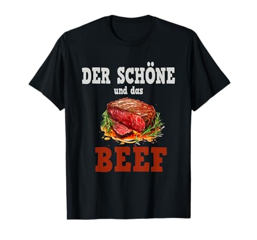 Der Schöne und das Beef für Männer Griller T-Shirt Der Schöne und das Beef für Männer Griller T-Shirt von Grillen Fleischgerichte Fleisch Essen