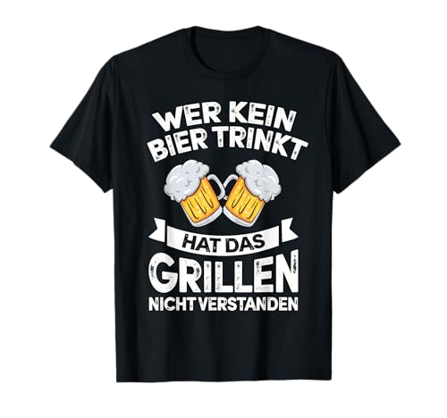 Grillen Tshirt Für Männer Lustig Barbeque Grillschürze BBQ T-Shirt von Grillen Geschenk BBQ Barbecue Herren Grillmeister