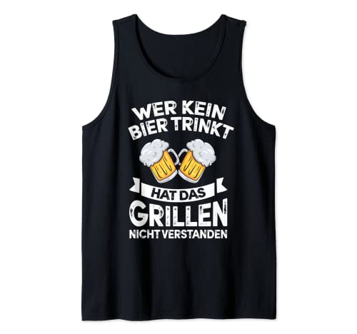 Grillen Tshirt Für Männer Lustig Barbeque Grillschürze BBQ Tank Top von Grillen Geschenk BBQ Barbecue Herren Grillmeister