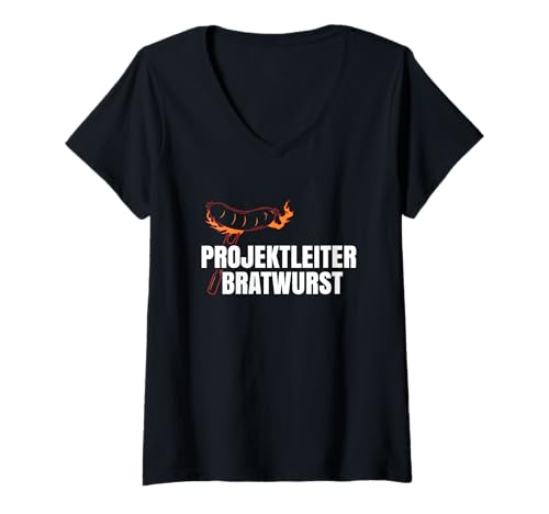 Damen Projektleiter Bratwurst Der TUT nix der Will nur Grillen T-Shirt mit V-Ausschnitt Damen Projektleiter Bratwurst Der TUT nix der Will nur Grillen T-Shirt mit V-Ausschnitt von Grillen Projektleiter Bratwurst
