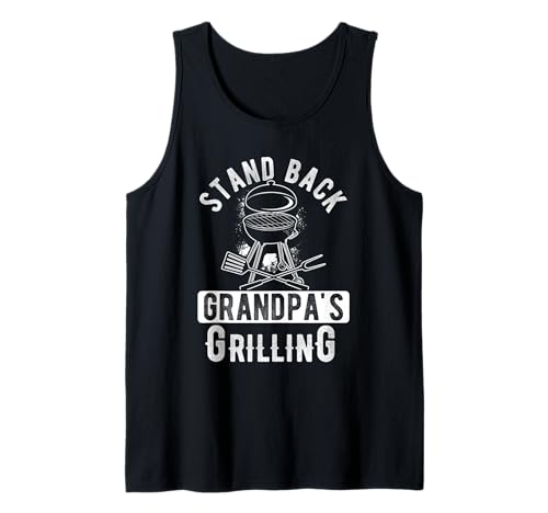 Herren Stand Back Grandpa's Grillender Opa Tank Top Herren Stand Back Grandpa's Grillender Opa Tank Top von Grillen mit Opa