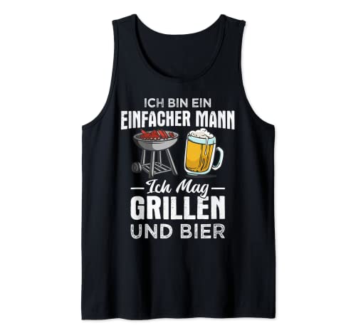 Herren Ich mag Grillen und Bier Lustiges Grill Tank Top Herren Ich mag Grillen und Bier Lustiges Grill Tank Top von Griller Zubehör & Geschenke für Grillfans