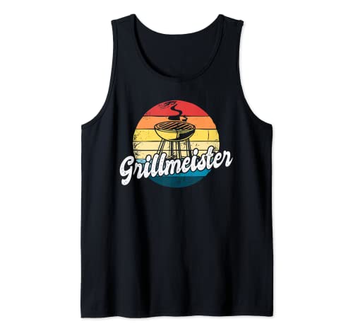 Herren Retro Grillmeister Grillparty lustiges Grill Tank Top von Griller & Grillabend Geschenke für Grillfans