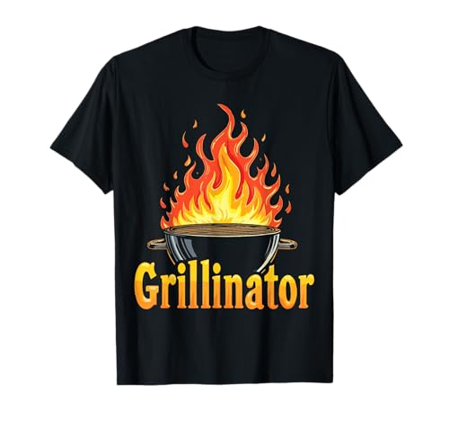 Grillinator Vatertag Griller BBQ Papa Männer Lustig T-Shirt Grillinator Vatertag Griller BBQ Papa Männer Lustig T-Shirt von Grillinator Grillmeister Papa Geschenk Vatertag