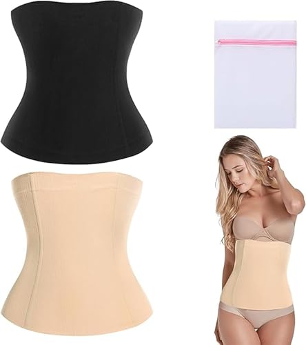 Grillix Postpartal Band, 2er Zweierpack Damen Waist Trainer Unterbrust Korsett Bauchweg Taillenformer, Unterstützung des Unterbauchs, Kontrolle der Körperform, atmungsaktiv, verstellbar(XL-XXL) von Grillix