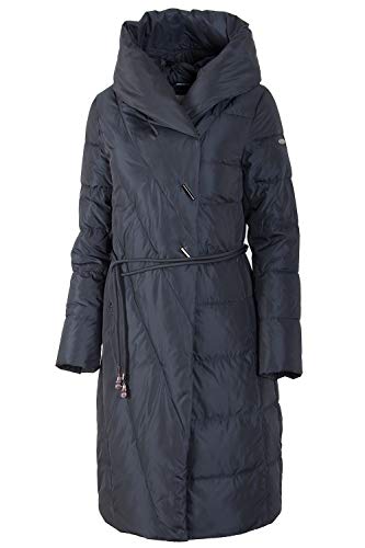 Grimada 18030 Damen Wintermantel Steppmantel Jacke mit Kapuze (36, blau) von Grimada