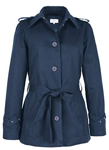 Damen TRENCHCOAT Ylanni kurz (38, blau) von Grimada