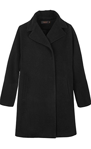 Grimada Damen Wollmantel Egg Shaped Coat Wolljacke COOTIC (42, schwarz) von Grimada