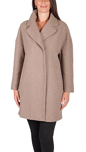 Grimada Damen Wollmantel Egg Shaped Coat Wolljacke COOTIC (44, braun) von Grimada