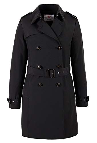 Grimada F3773 Damen Mantel Trenchcoat Jacke Melisa (36, schwarz) von Grimada