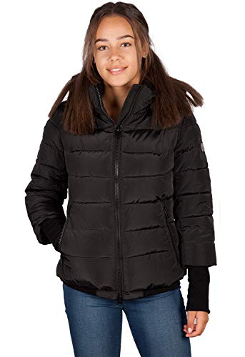 Grimada Q136 Damen Jacke Winter Winterjacke SNOWIMAGE mit Kapuze (38, Schwarz) von Grimada