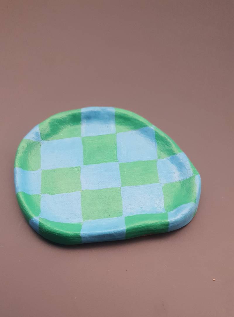 Schmuckschale | Ringschale Ringhalter Ringablage Schmuckablage Handmade| Karomuster Schmuckschale | Ringschale Ringhalter Ringablage Schmuckablage Handmade| Karomuster von GrimaldiArts