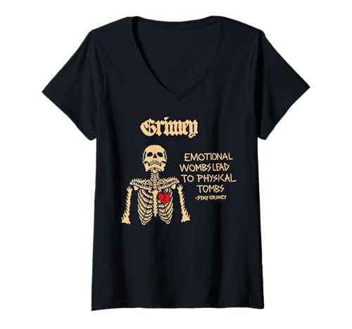 Damen Schmutzige emotionale Gebärmutter führen zu physischen Gräbern T-Shirt mit V-Ausschnitt Damen Schmutzige emotionale Gebärmutter führen zu physischen Gräbern T-Shirt mit V-Ausschnitt von Grimey Emotional Wombs Lead To Physical Tombs Tees