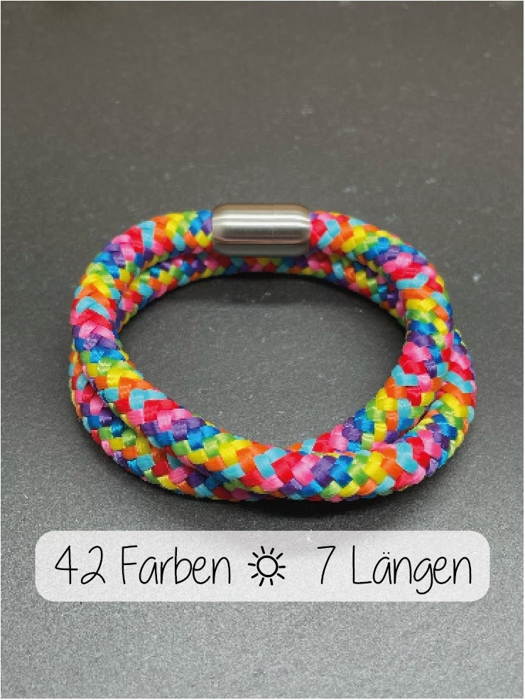 Maritimes Segeltau Armband | 8mm Extra Lang Personalisierte Gravur Mann Frau Surfer Partner Freundschaft Geschenk Geburtstag von GrimmLaserJewelry