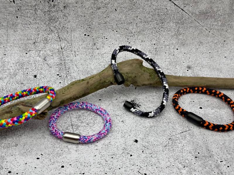 Armband Segeltau | 8mm Personalisierte Gravur Für Männer Surferarmband Partnerarmband Herren von GrimmLasergravur