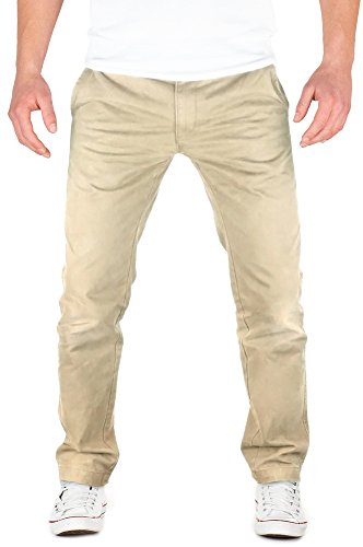 Grin&Bear Fitted Baumwoll Chino Herrenhose Jeans Hose Khaki 34/34 OS20 von Grin&Bear