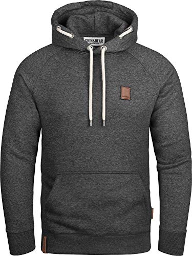 Grin&Bear Hoodie Herren Sweatshirt GEC484 Anthrazit L von Grin&Bear