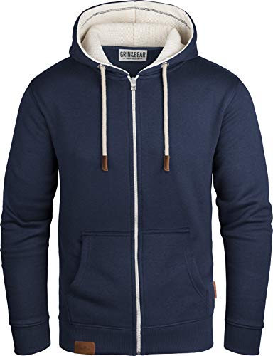 Grin&Bear Herren Kapuzenjacke Navy2, L, GEC490 von Grin&Bear