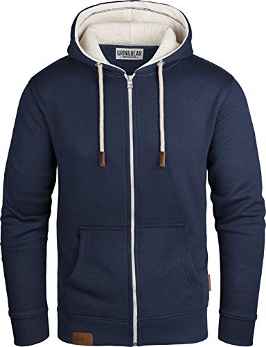 Grin&Bear Herren Kapuzenjacke Navy2, S, GEC490 von Grin&Bear