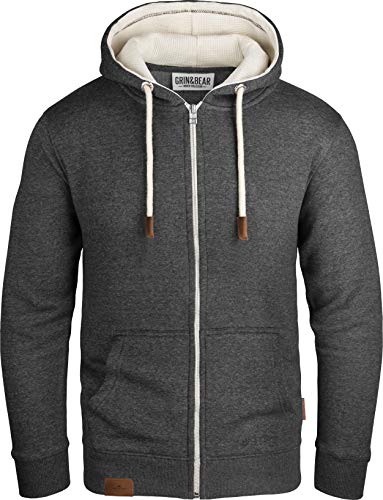 Grin&Bear Herren Kapuzenjacke anthrazit, L, GEC490 von Grin&Bear